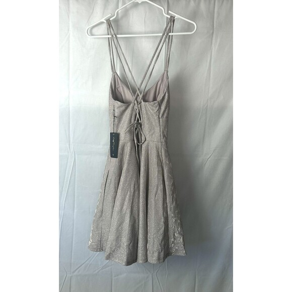 City Triangles Prom Med Silver Spaghetti Strap  Knee High Petticoat NWT - Picture 10 of 10